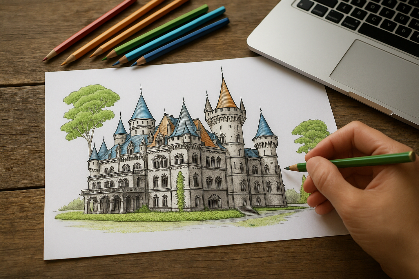 Castle Coloring Pages for Adults β Printable Fantasy Castle Coloring Book PDF β Intricate Architecture Designs β Relaxing Art Therapy