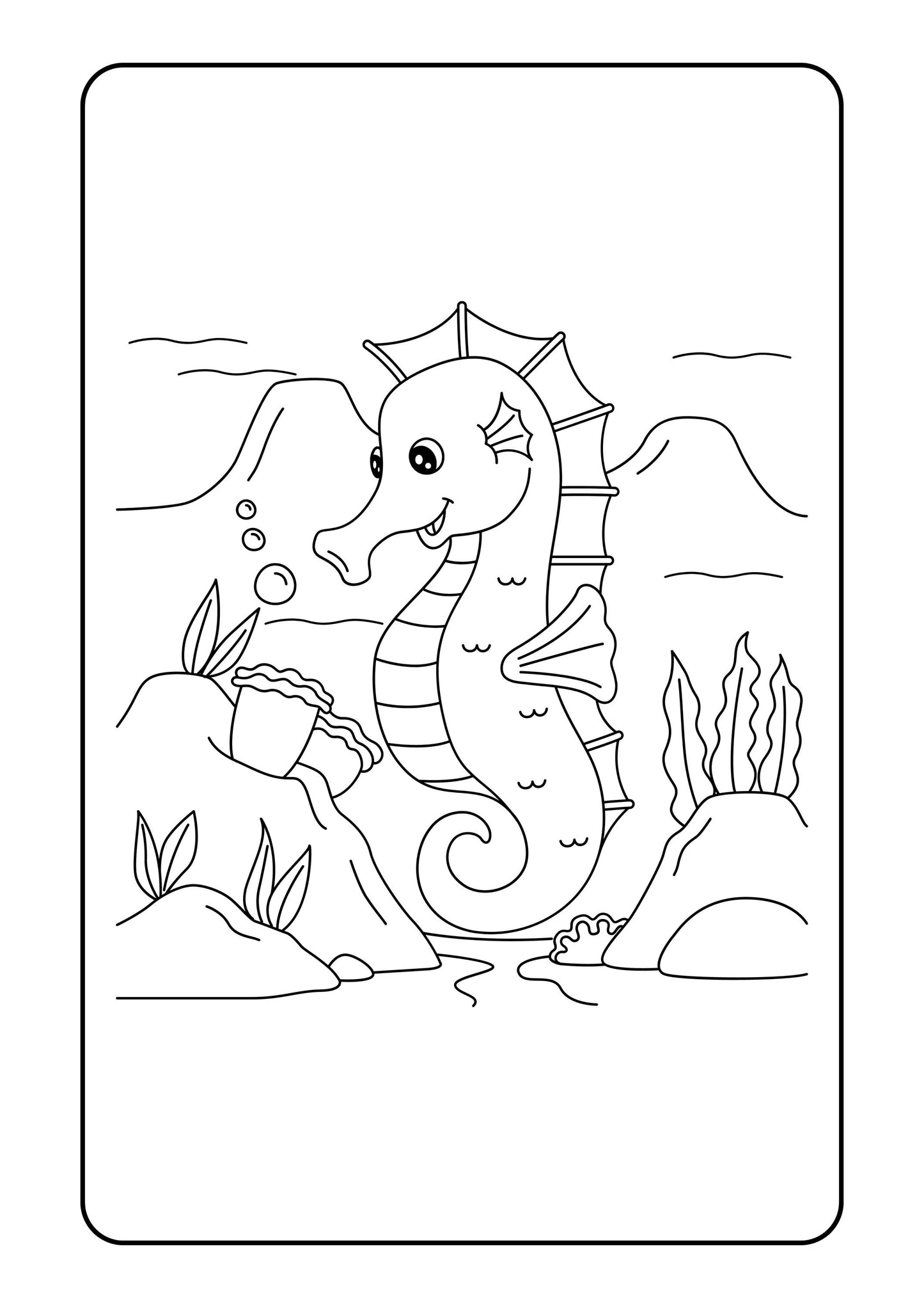 Sea Animal Coloring Book