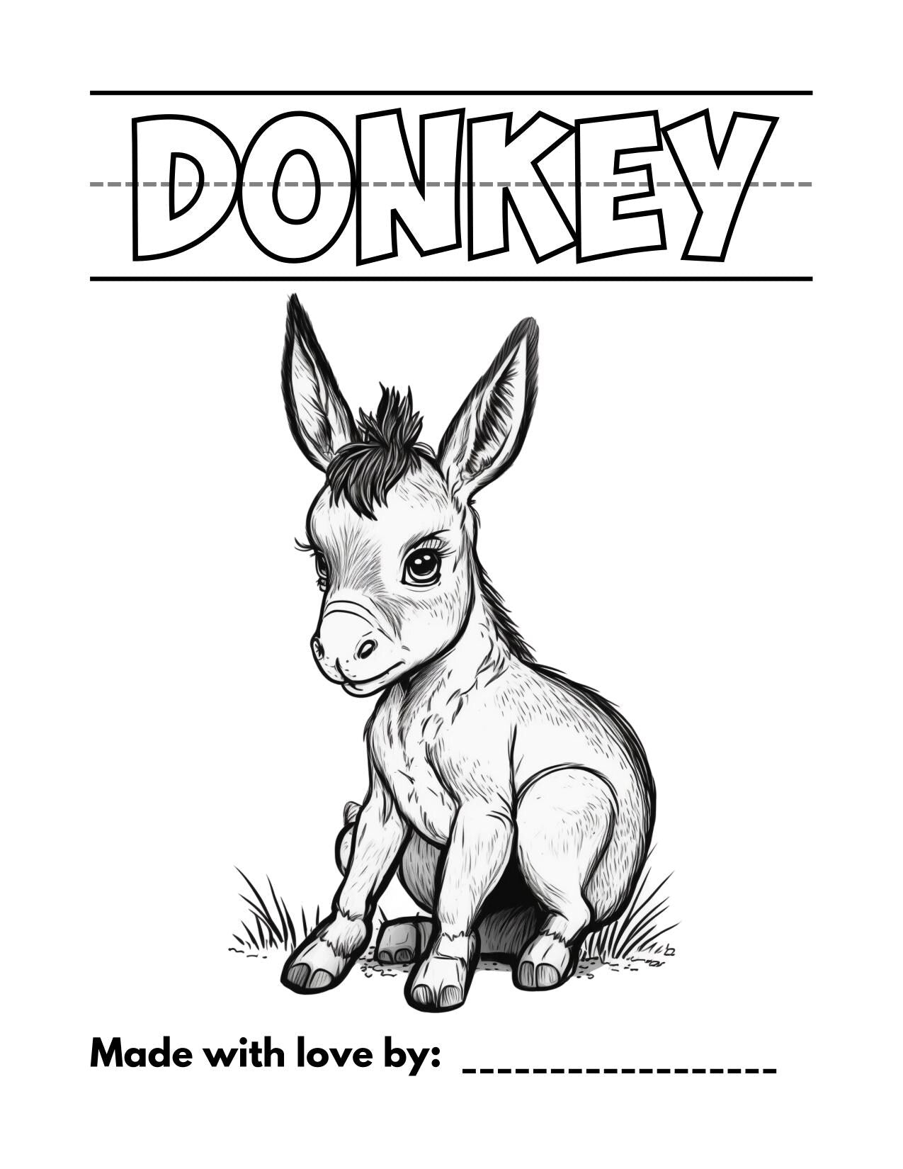 Farm Animals Coloring Book - "My First Farmhouse Animals" Educational Activity for Toddlers, Baby's First Coloring Book, Preschool Learning