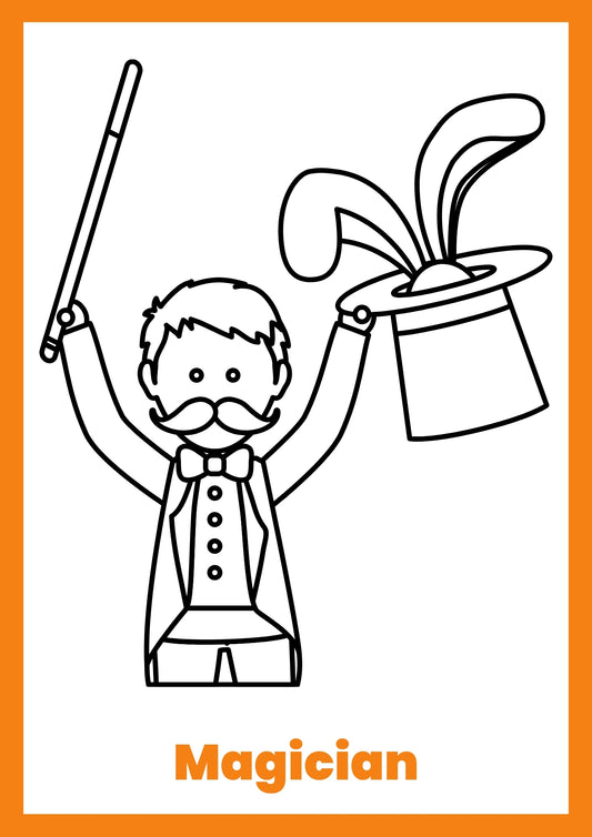 Printable Circus Coloring Book for Kids – Fun Digital Download with Clowns, Animals & Big Top – Instant Download PDF