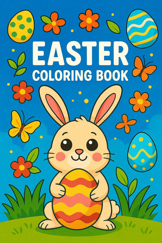 Easter Coloring Book for Kids | Printable Bunny and Egg Pages | Fun Spring Activity for Toddlers & Preschool | Instant Download PDF